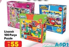LİSANSLI 100 PARÇA PUZZLE LİSANSLI 100 PARÇA PUZZLE